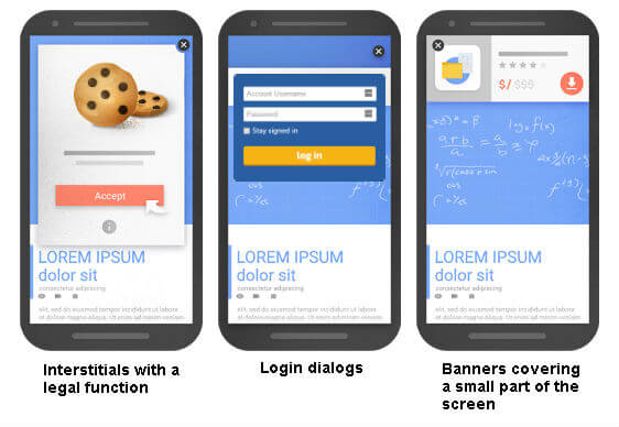 Banners that cover up a relatively small portion of the screen